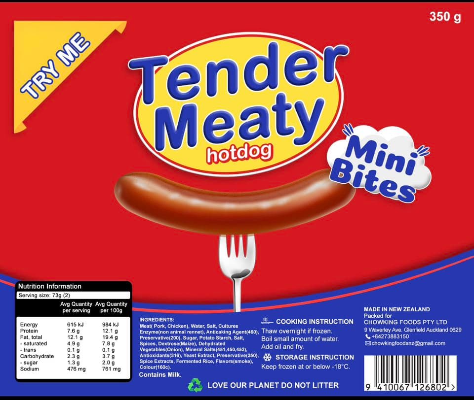 Tender Meaty Mini Bites Hotdog